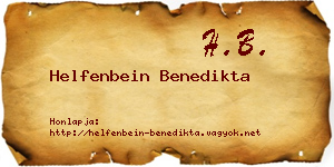 Helfenbein Benedikta névjegykártya